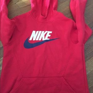 Boys Nike hooded sweatshirt (red)